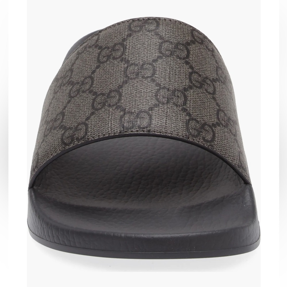 NWB GUCCI GG Supreme Slide (Men) Grey/Black Designer Sz: 7 - Picture 11 of 16